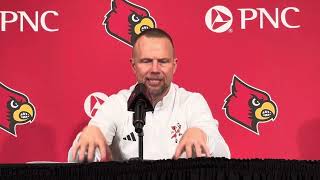 Louisville HC Pat Kelsey Postgame Presser vs Tennessee 11924 [upl. by Aisyram]