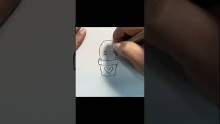 Watch me draw this cute cactus melonheadz melonheadzdraws [upl. by Suivart]