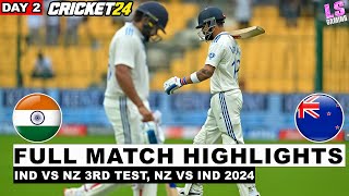 India vs New Zealand 3rd Test Day 1 Highlights 2024  IND vs NZ 3rd Test Day 1 Highlights 2024 [upl. by Tillion]