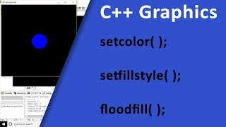 How to Use setcolor setfillstyle floodfill  C graphics [upl. by Latouche157]