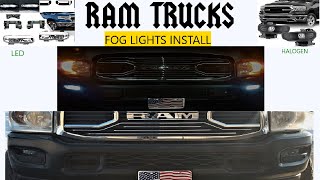 Ram 5th Gen LED Fog Lights Install [upl. by Haggi627]