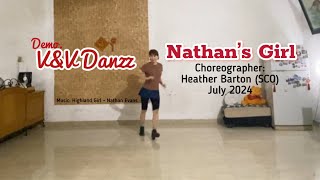 Nathan’s Girl  Line Dance Choreo  Heather Barton [upl. by Ardnola]