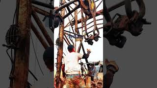 OILFIELD WORKforyou youtubeshort youtubeshorts workingrigs oilandgas rigging oilfields ocean [upl. by Bate214]