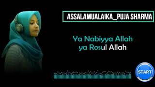 Puja Sharma Assalamualaika  Lyric lagu [upl. by Nosecyrb]