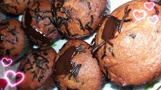 Muffins مادلين بالشوكولا والمربى سهل وسريع [upl. by Leroj]