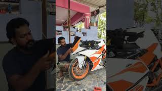 ktm rc200 Racing Visor Install 👨‍🔧⚒️ blackbuddytamil blackbuddy ktm automobile rc200 modified [upl. by Ym]