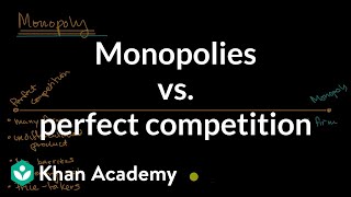 Monopolies vs perfect competition  Microeconomics  Khan Academy [upl. by Aniala]