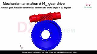 mechanism animation 14 globoid gear [upl. by Ikkir804]