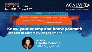 MITRE Engage  The Role of Adversary Engagement [upl. by Ithaman]