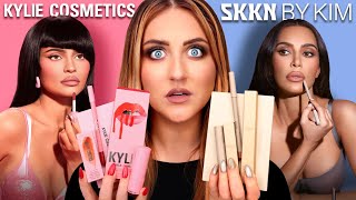 I Tested KYLIE COSMETICS vs SKKN BY KIM [upl. by Etnod465]