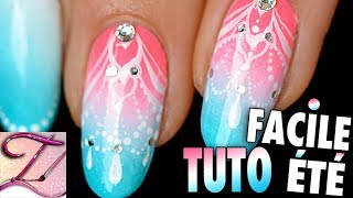 Tuto nail art dété pour débutants [upl. by Neyut]