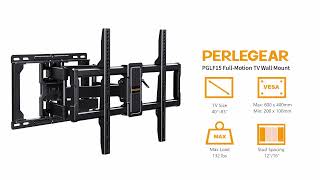 StepByStep Installation Guide for Perlegear PGLF15 ULListed Full Motion TV Wall Mount [upl. by Blanca]