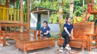 A Beautiful Wooden Bed And Chair Created By The Hands Of a Carpenter Girl Ly Hoang Linh [upl. by Hereld]