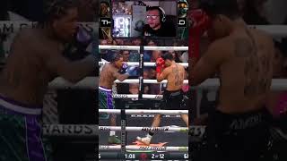 Reaction Davis vs Garcia 2nd Round Knockdown boxing boxing youtubeshorts reaction [upl. by Esli]