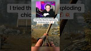 Have you tried this Skyrim chicken mod 🐔💥 gaming skyrimmemes skyrimmods skyrimmods skyrim [upl. by Broderic]