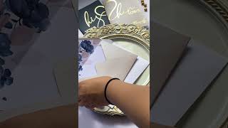 Foiled wedding invitation customweddinginvitations invitationwedding crafting [upl. by Percy920]