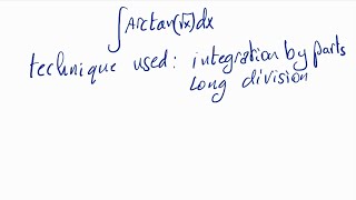 Calculus 2 Integral of arctansqrtx dx [upl. by Holloway]