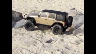 Axial Jeep Rubicon kit  First run with body [upl. by Yerac]