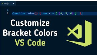 Bracket Color Change VSCODE  How to Customize Bracket Color in vscode [upl. by Inavihs]