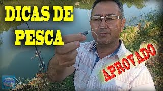 Dicas de pesca  Como amarrar a chumbada na ponta da linha  Dicas colocar chumbada [upl. by Sisco980]