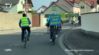 Fahrraddemo gegen Windkraftanlagen in Waldpolenz [upl. by Ardyth926]