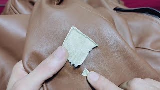 How to repair a faux leather jacket in a wonderful way [upl. by Beall]