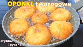 Pączki OPONKI serowe smażone na patelni w 20 minut 👌 przepyszne i bardzo szybkie pączki twarogowe 👍 [upl. by Arlan]