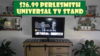 Perlesmith Universal Flat Screen TV Base Stand Assembly And Review [upl. by James]