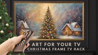 Sparkly 2hr Framed Christmas TV Art Screensaver Vintage Style 4K Frame TV Hack DIY Xmas Decor [upl. by Aihsei]