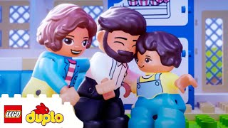 LEGO DUPLO  Construction Adventure The Familys New House  Learning For Toddlers  Kids Cartoons [upl. by Ateekram]