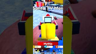 I got Santa Tv Man first crate of the new update lesss goooo roblox capcut toilettowerdefence [upl. by Hannahc]