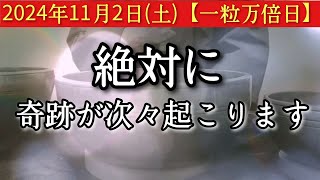 2024年11月2日土【一粒万倍日】※表示された今がそのタイミングです 見ると絶対に奇跡が次々起こります 素直な心で今日も輝く一日を そこにヒントあり 招福祈願 [upl. by Polak]