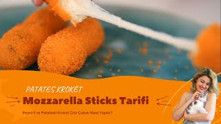 Mozzarella Sticks Tarifi  Patates Kroket Nasıl Yapılır Peynirli Çıtır Çubuk Yapımı Shorts Kroket [upl. by Spike849]