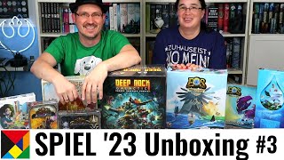 SPIEL 23 Neuheiten Unboxing  Deep Rock Galactic Arche Nova Wasserwelten EOS Island of Angles uvm [upl. by Talbert]