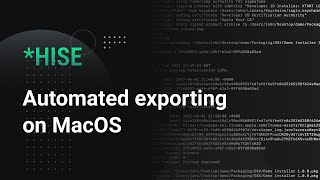 HISE Automated exporter script for MacOS [upl. by Eimilb481]