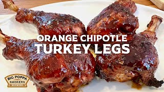 Orange Chipotle Turkey Legs  Drum Smoker Recipes [upl. by Vaientina]