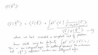 Lippmann Schwinger Equation 2 Prof M Sajjad Athar 010621 [upl. by Asillam971]