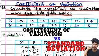 Statistics  How to calculate the coefficient of variation  Standard Deviation [upl. by Tor]