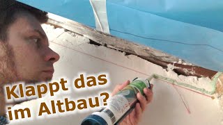 Dampfsperre anbringen am Dachboden Ankleben mit Dichtkleber und Klebeband 🧱 SanierungsTutorial [upl. by Quintie]