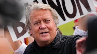 LIVE Steve Bannon Speaks After Prison Release [upl. by Rednaeel]