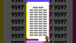 Find the number 9579 in16 find braintest ig brainteaser shorts finden juegos encontro 500k [upl. by Cristie]