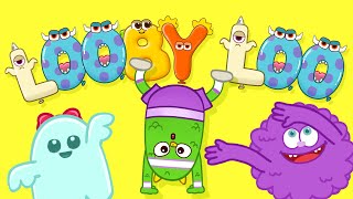 Here we go looby loo song with ZooZooSong monsters  Dance for kids and children [upl. by Ocin]