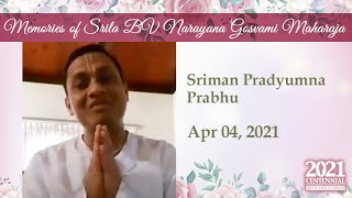 Srila Gurudeva Memories  Sriman Pradyumna Prabhu [upl. by Telracs]