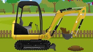 Koparka Betoniarka Maszyny Budowlane Bajka Dla Dzieci  Concrete Mixer Excavator Kids Video [upl. by Arayk513]