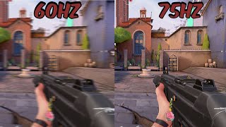 60hz vs 75hz Side by Side Comparison [upl. by Madella366]