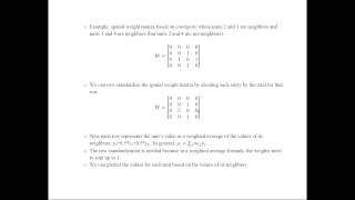 Spatial Econometrics [upl. by Anneuq]