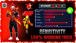 All Gun Headshot Sensitivity Setting After New OB46 Update  Free Fire Max Auto Headshot Sensitivity [upl. by Acireh815]