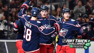 Zach Werenski registers first career hat trick against former teammate Bobrovsky [upl. by Ahsima9]