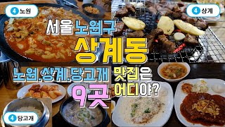 서울 노원구 상계동 맛집투어 9곳 노원역상계역당고개역 맛집 한편으로 끝내기 [upl. by Anavlys]