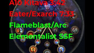 323 SSF FlameblastArc Elementalist  EaterExarch rush [upl. by Aryek]